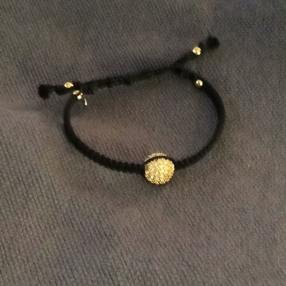 Black cord adjustable bracelet